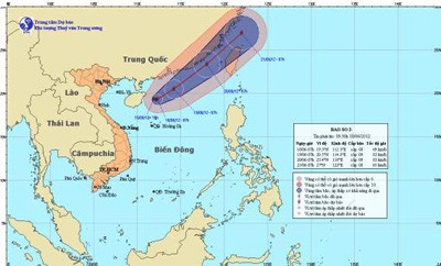 Direction of the new storm on the East Sea on June 18 (Photo: nchmf) Direction of the new storm on the East Sea on June 18 (Photo: nchmf)